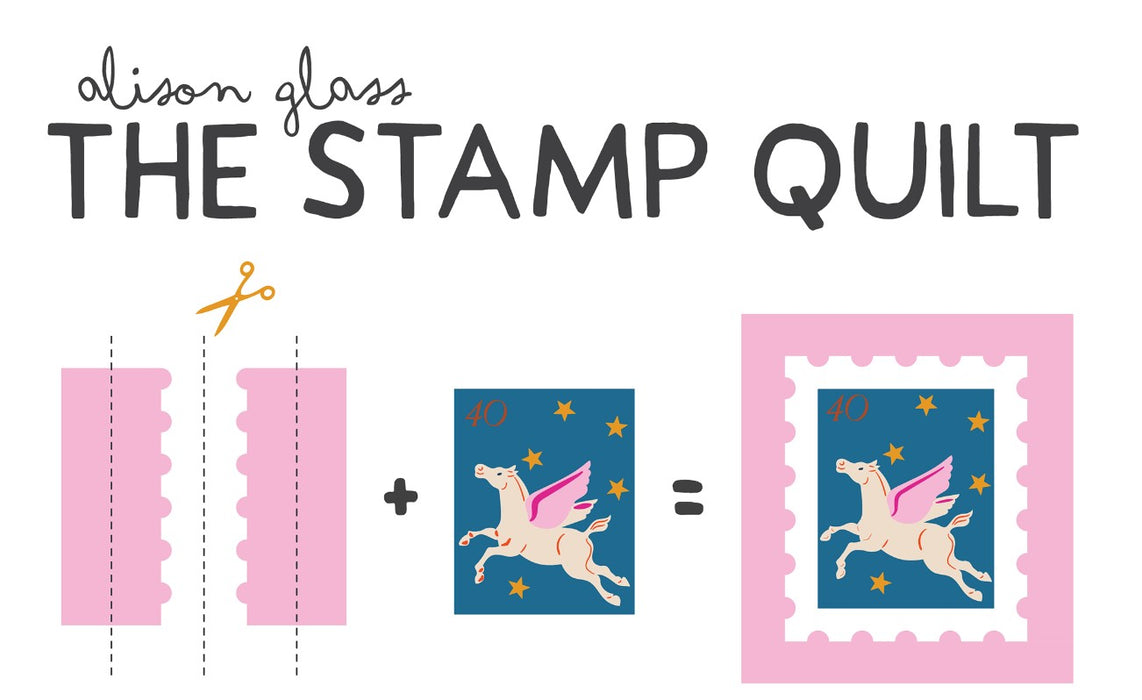 Stamp Stripe by Alison Glass in Denim