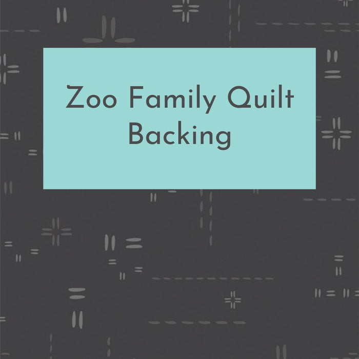 JULY PREORDER -- Zoo Family Portrait Quilt Kit Backing - Decostitch