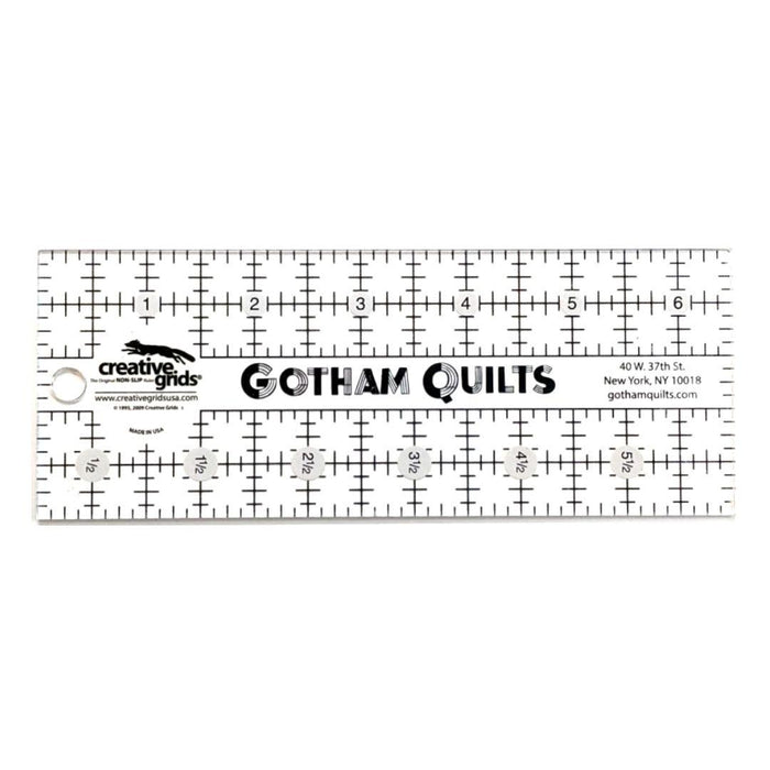 Gotham Quilts 6.5" x 2.5" Ruler
