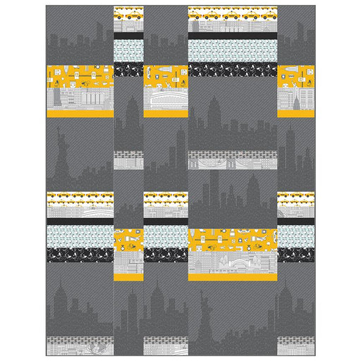 July Preorder -- Pearl Street Quilt Kit In Concrete Featuring My Nyc Kits
