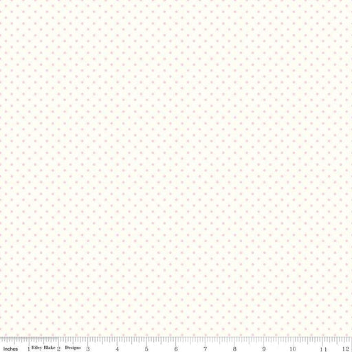 Swiss Dot Le Creme Baby Pink Fabric
