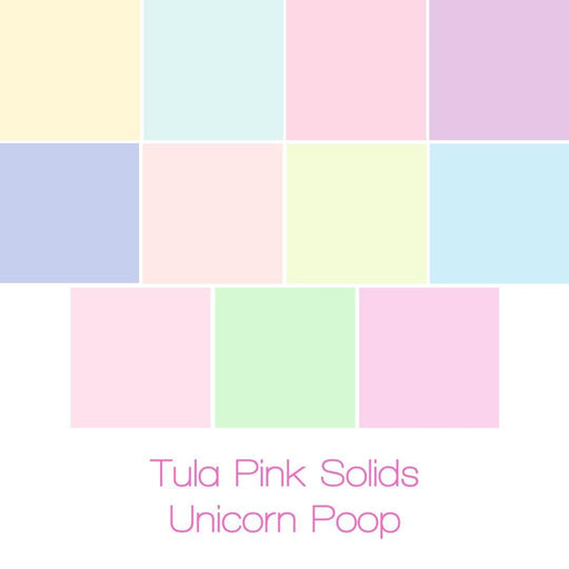 August 2021 Preorder -- Tula Pink Solids Unicorn Poop Fat Quarter Bundle Precuts
